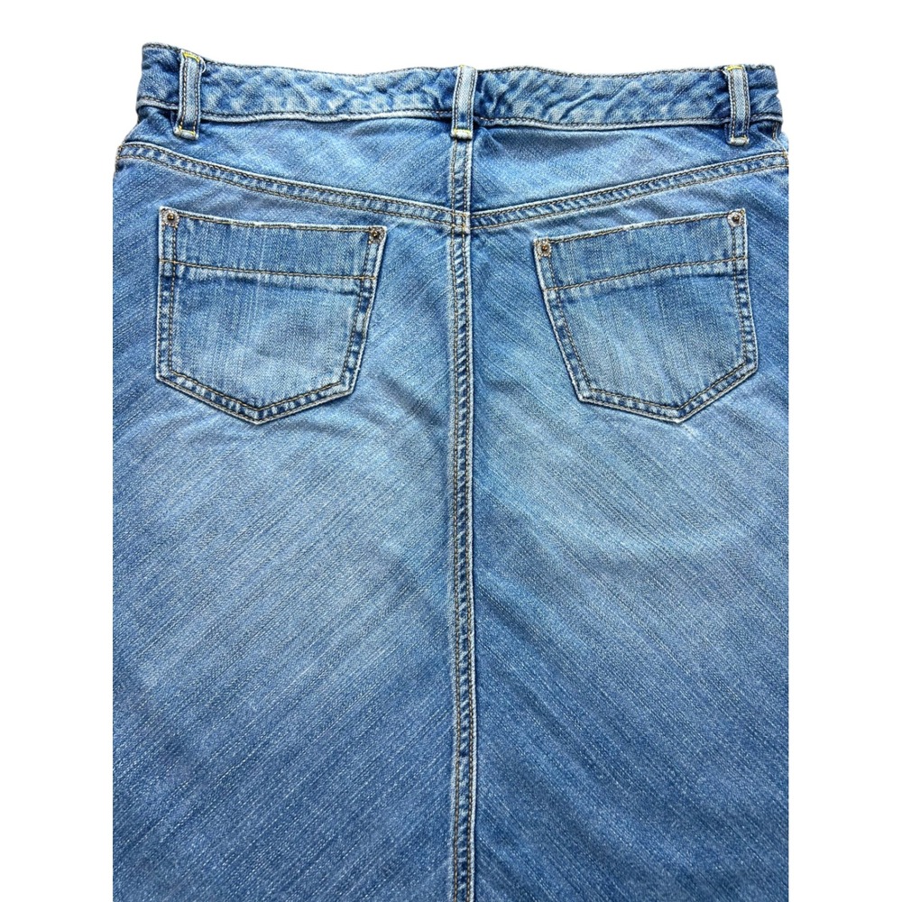 Banana Republic Womens Denim Mini Skirt Blue Cotton A-Line Size 4 Medium Wash - Picture 5 of 7